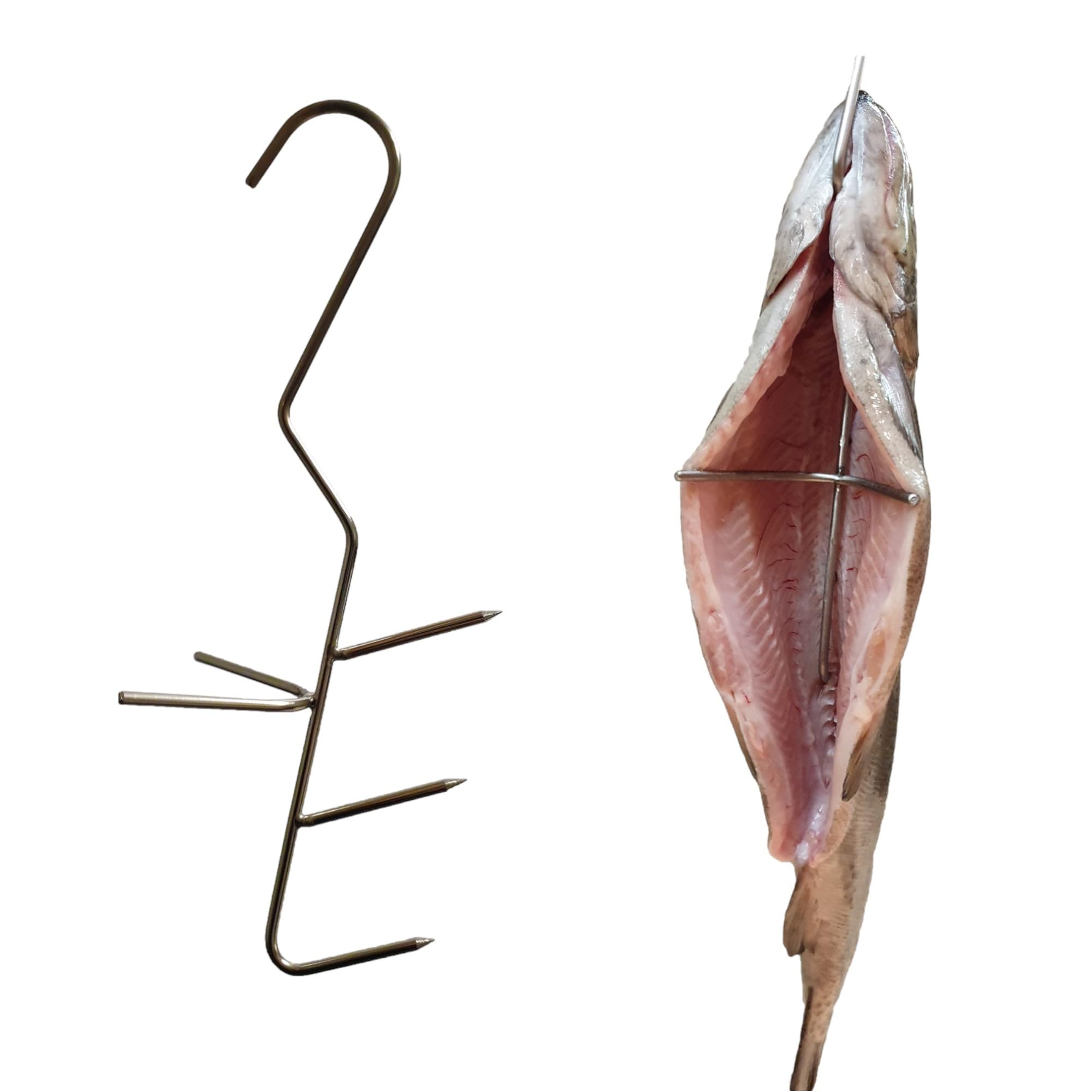 Alcofermbrew Silver Hooks For Smoking Fish X 10 Pcs | Hooks For Fish Fillet | Meat Hooks | Smoking Hooks | Smoker Hooks | Butcher Hooks