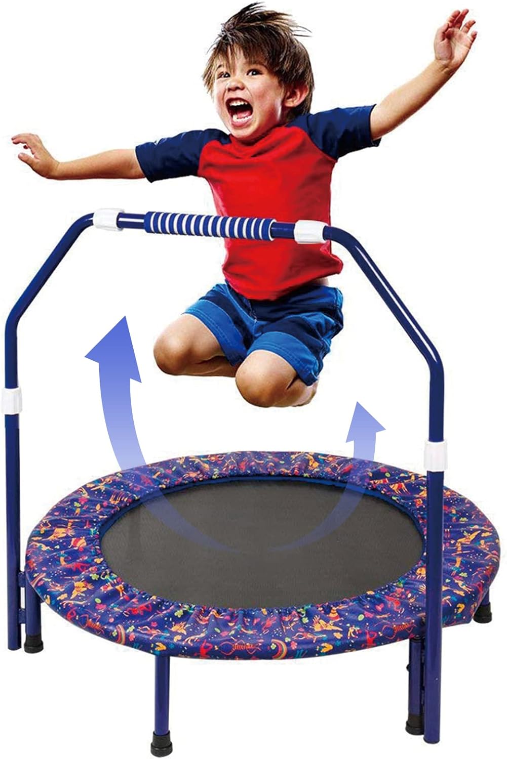 Trampoline for Kids Foldable Kids Trampoline with Foam Handle and