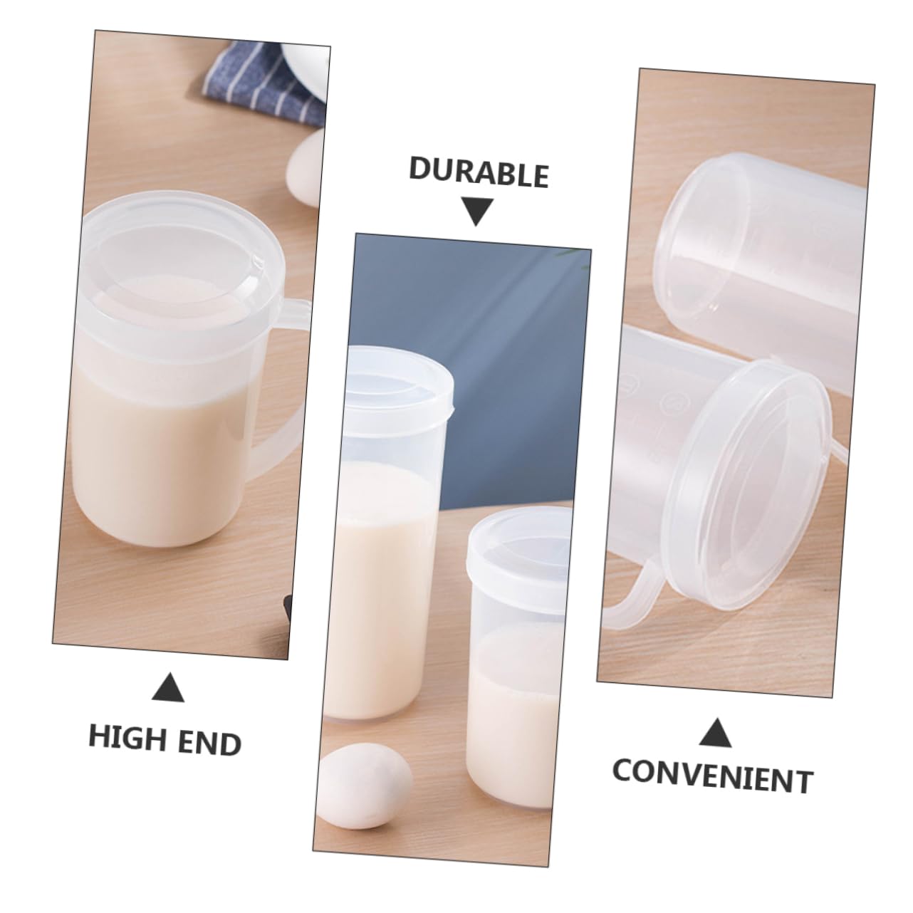 MAGICLULU 6 Pezzi Tazza Brocca Trasparente Con Coperchio Dosatore Per Cottura Al Forno Pentola Per Succo Microonde Misurino Tazza Distributore Di Acqua Calda Brocca Per Acqua Riutilizzabile