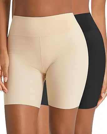 Slip Shorts for Under Dresses Women, Cooling Anti Chafing Seamless Mid Thigh Under Skirt Smooth Boyshorts Panties