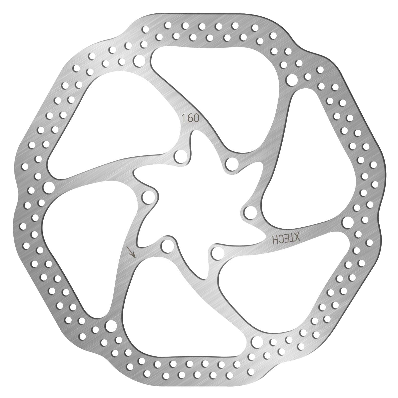 BUCKLOS MTB 140mm 160mm 180mm 203mm Bike Disc Brake Rotor with 6 Bolts
