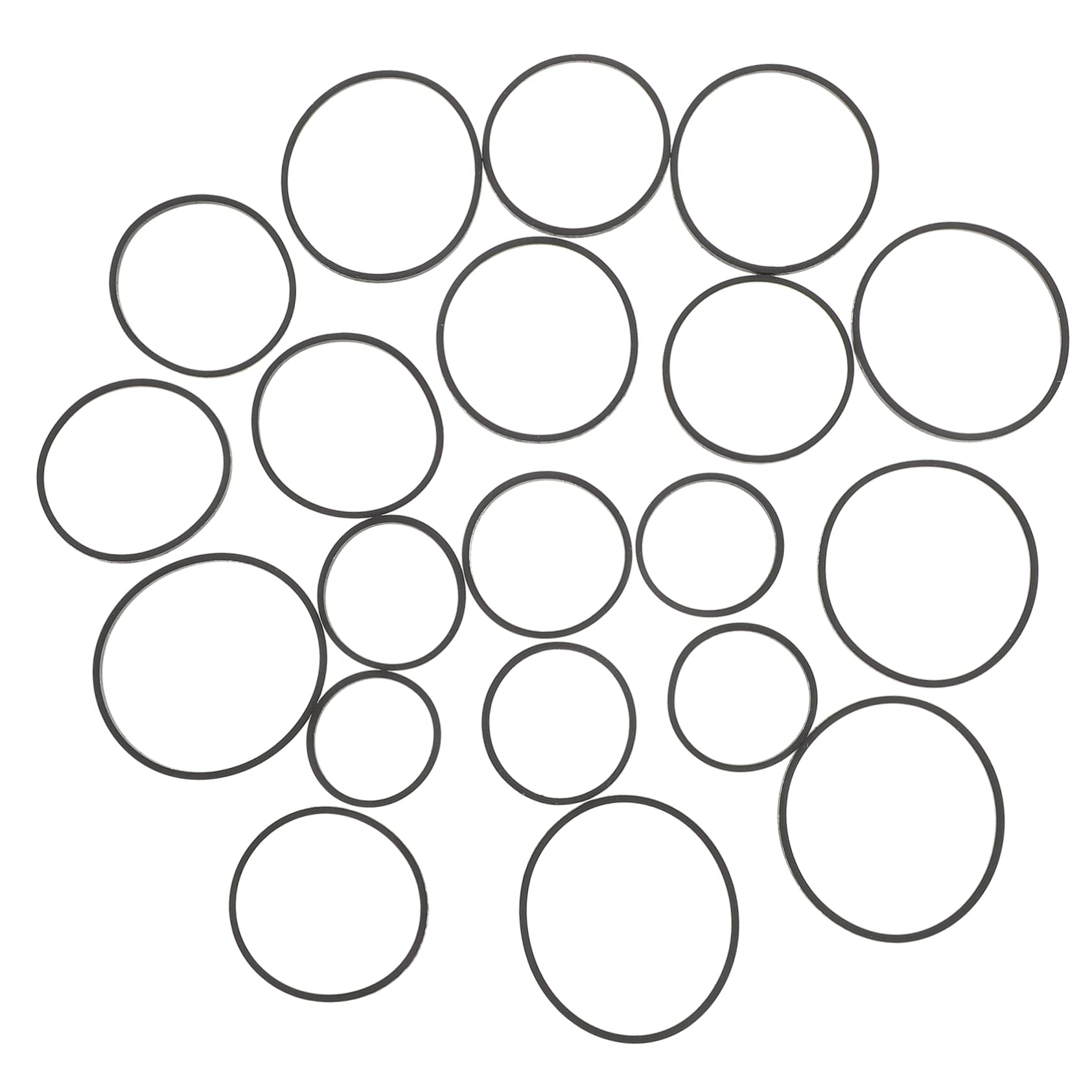 KONTONTY 20pcs Flat Rubber Belts for Recorder Repair Maintenance Supplies for VCR DVD Cd Players and Audio Equipment Stable Soft and Performance