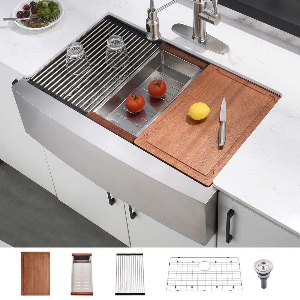 Buy 36 Inch Farmhouse Kitchen Sink Stainless SteelHACHENL 36"x22