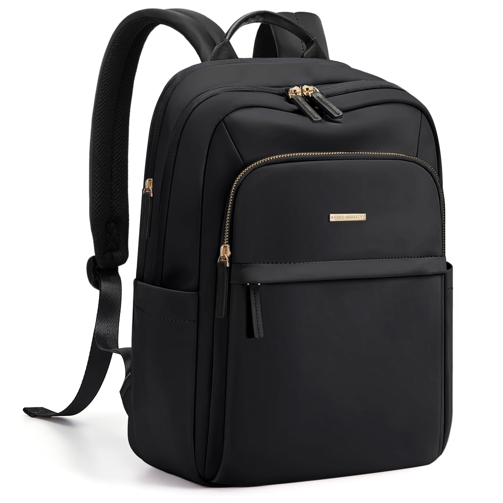 GOLF QUALITY Travel Backpack for Women Personal Carry On Bag Business Weekender Hiking Multilayer Laptop Bag,16 Inch,Black