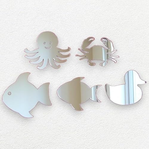Super Cool Creations Sea Life Mirrors – Pieuvre, Poisson, Crabe et Canard