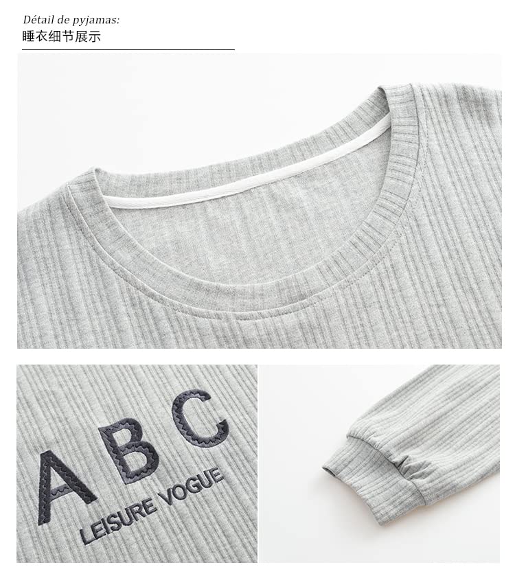Pigiama Pigiama Uomo in Cotone A Maniche Lunghe A Maniche Lunghe Plus Cotone Homewear Vestito Abito Esterno Usura Casual