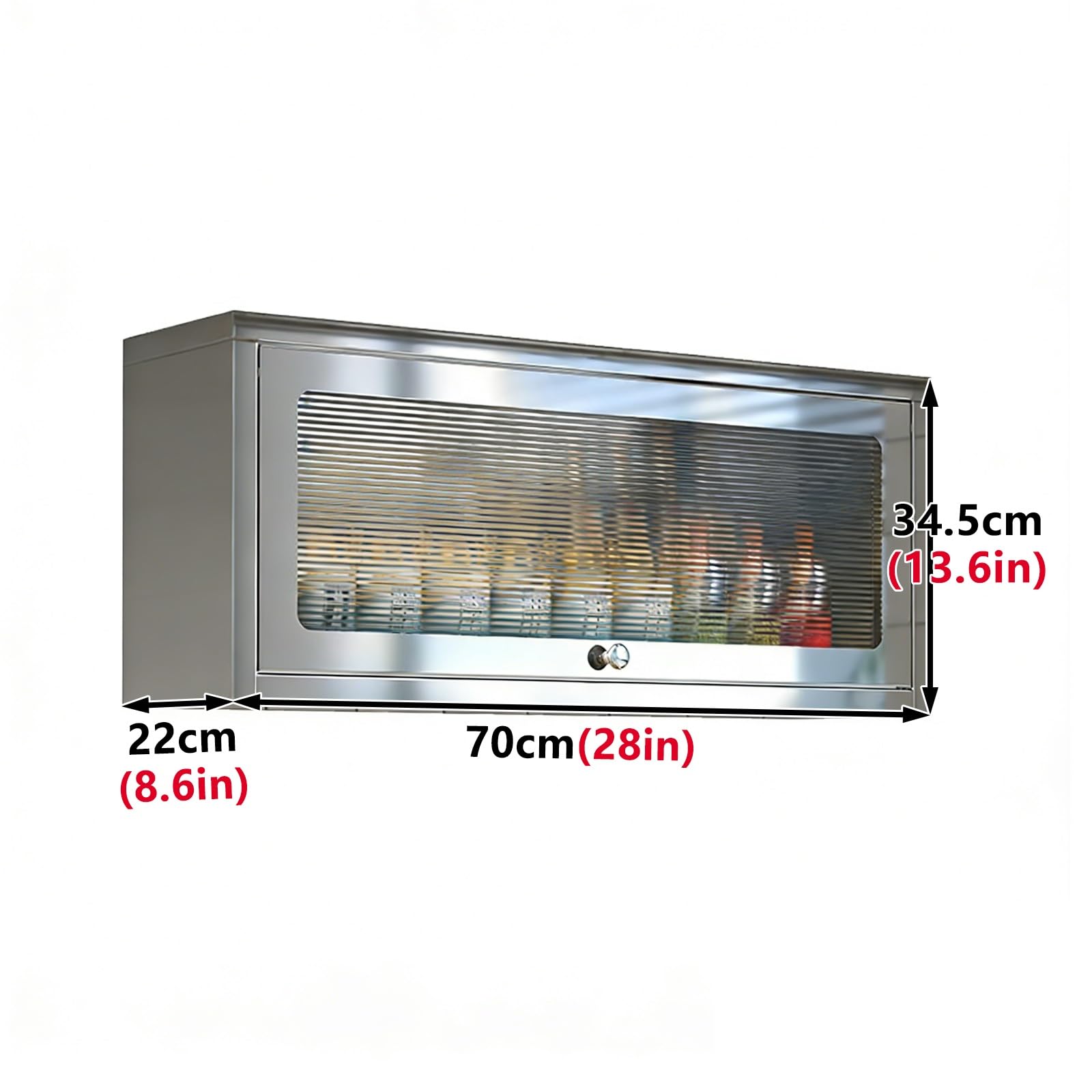 Armadietto portaoggetti da parete, senza adesivo per trapano, impermeabile, in acciaio inox, con porta in vetro, per bagno, design salvaspazio