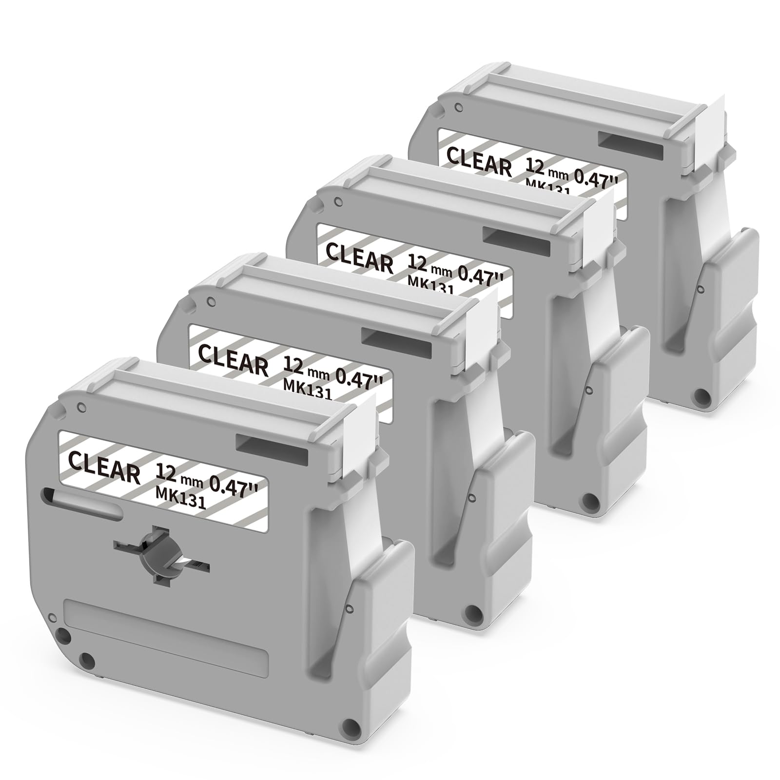 M-K131 PTM95 Clear Tape Compatible Brother P Touch M Tape 12mm 0.47'' Clear MK131 M-131 for Brother PT-M95 PT-90 PT-70 PT-65 PT-85 PT-45 Label Maker