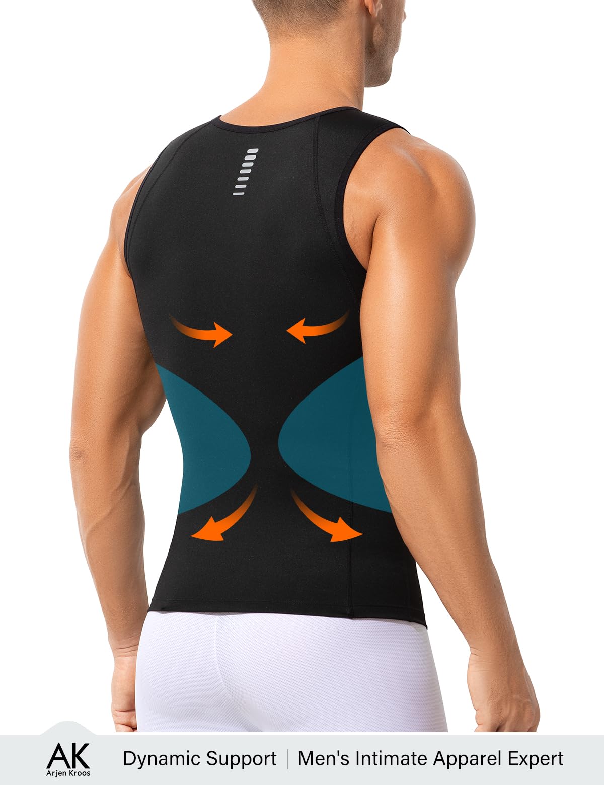 Arjen Kroos Canotte Compressione da Uomo, Canotta Contenitiva Snellente Maglia Modellante Dimagrante Shapewear Intimo Senza Maniche per Bodybuilding Palestra