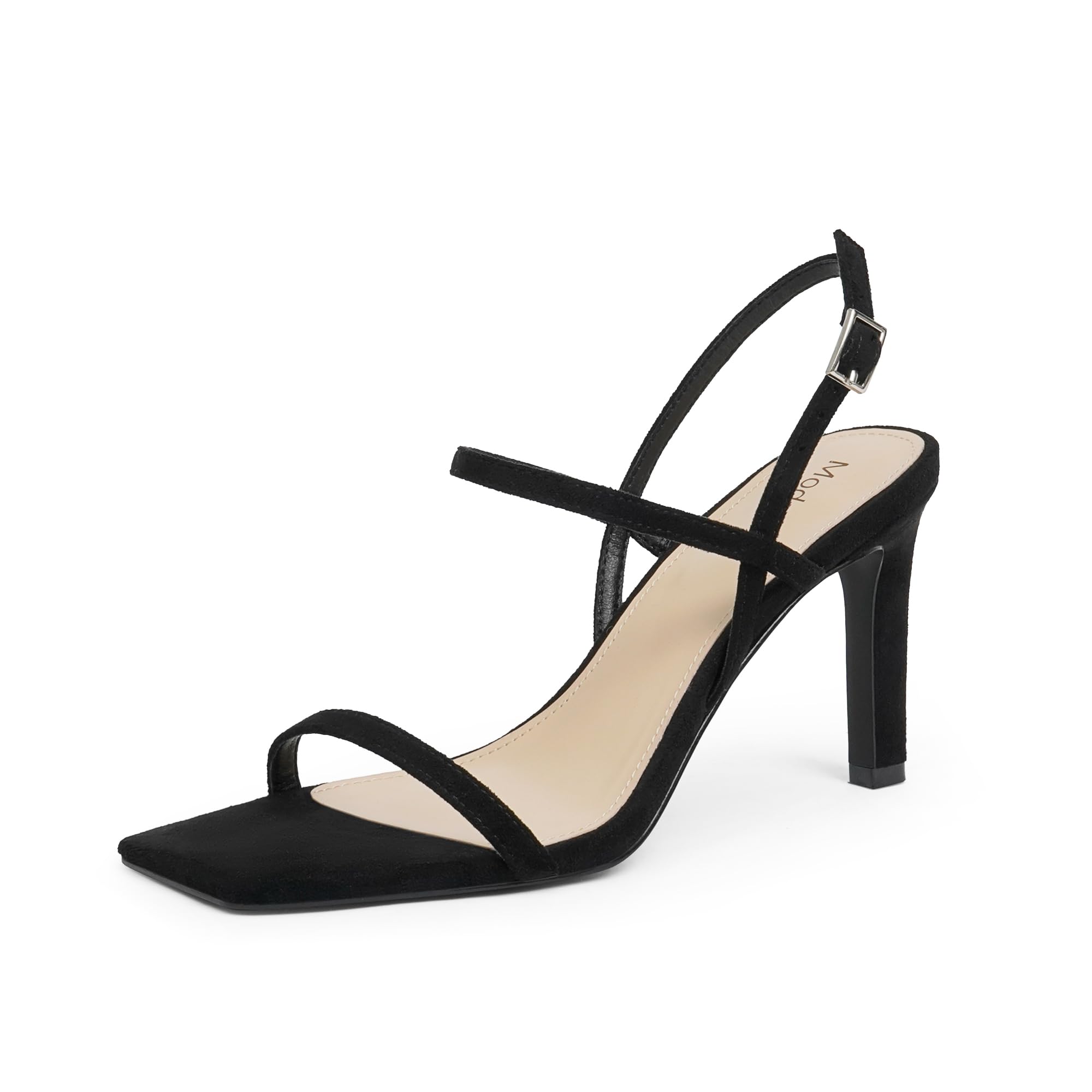 Photo 1 of Modatope Black Strappy Sandals for Women Open Toe High Heel Sandals Size 7 Ankle Strap Sandals Heels for Women