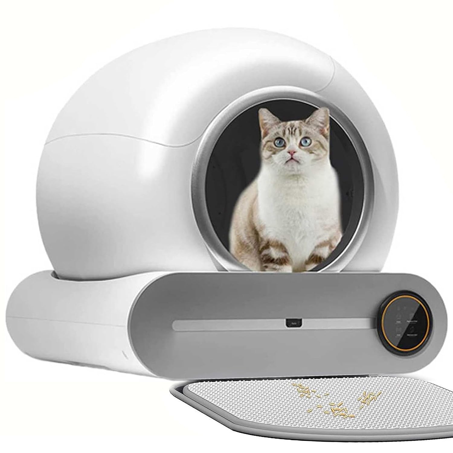 Cassetta per Lettiera Gatto Autopulente Automatica Chiusa Antiodore Elettrica, Toilette Intelligente, Controllo App/con Tappetino, per Pulizia