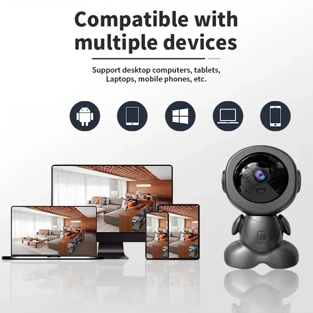 Cámara Inalámbrica WiFi de 2 MP con Seguimiento Automático, Detección por Inteligencia Artificial, Monitor para Bebés, Cámaras Vigilancia Robóticas Inalámbricas HD (UE)