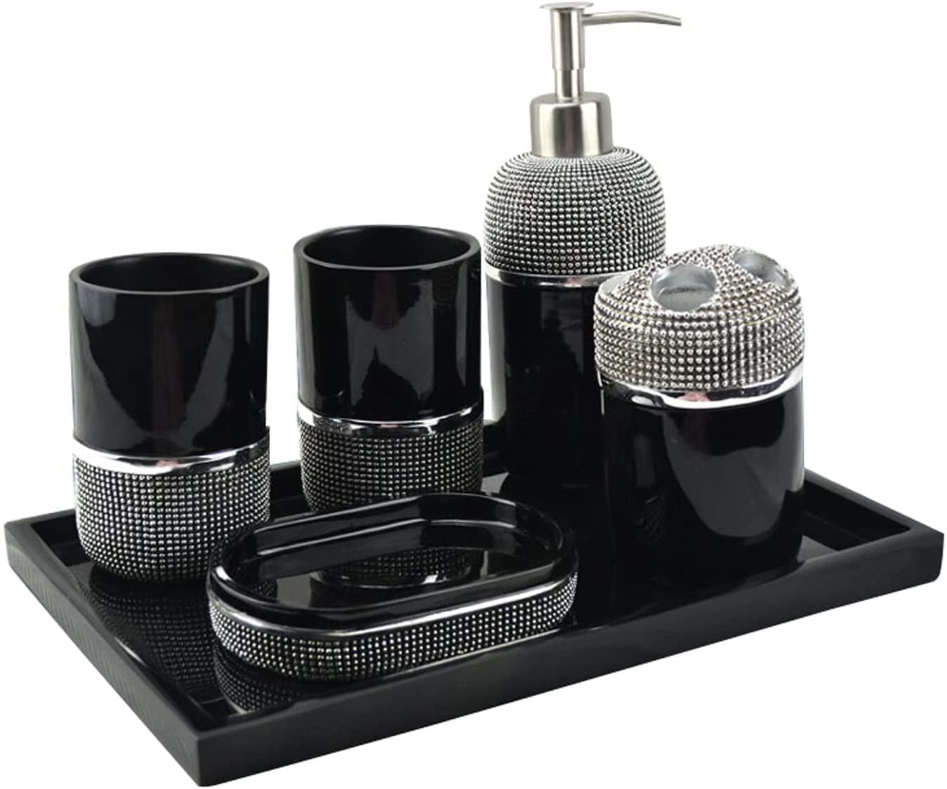 Tasse de lavage créative et set sanitaire 5 pièces pour éliminer le désordre du lavabo