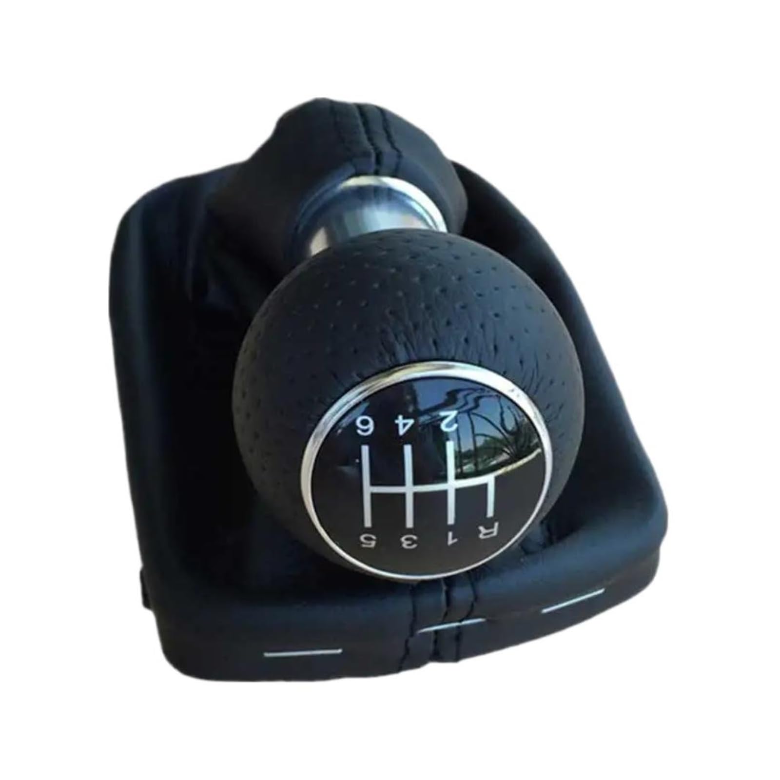 Jsyalmslw 12Mm R123456 Black Replacement Shift Knob For A3 S3 8L 1 6L 1996-2003 Red/Black