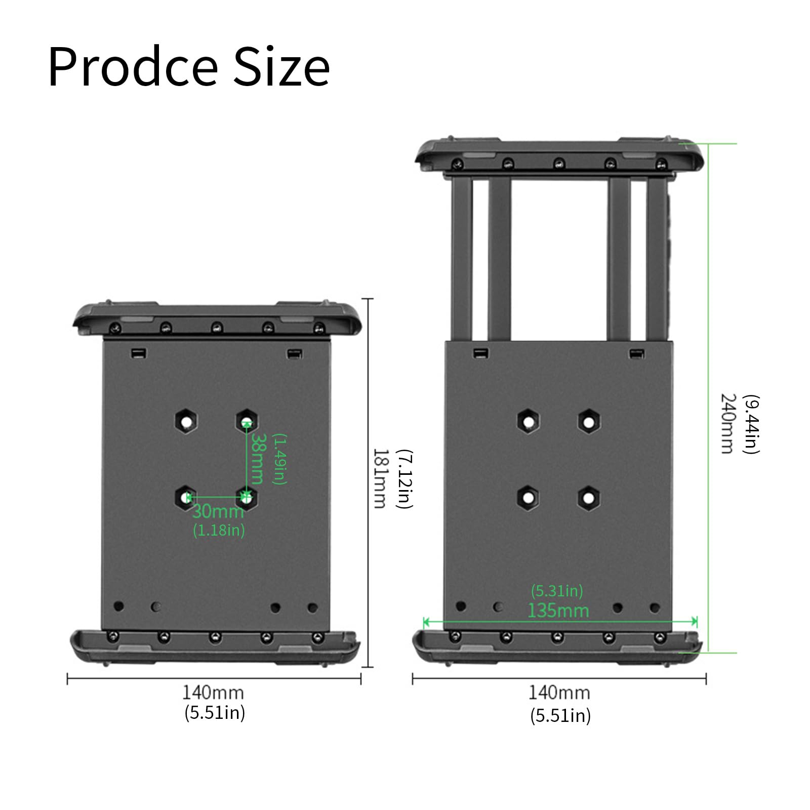 Supporto Professionale per Tablet per Schermi da 7 Pollici E 8 Pollici Clip a Molla Attrezzatura per Magazzino Staffa Stabilizzatrice per Tablet per Auto/ferrovia velocità