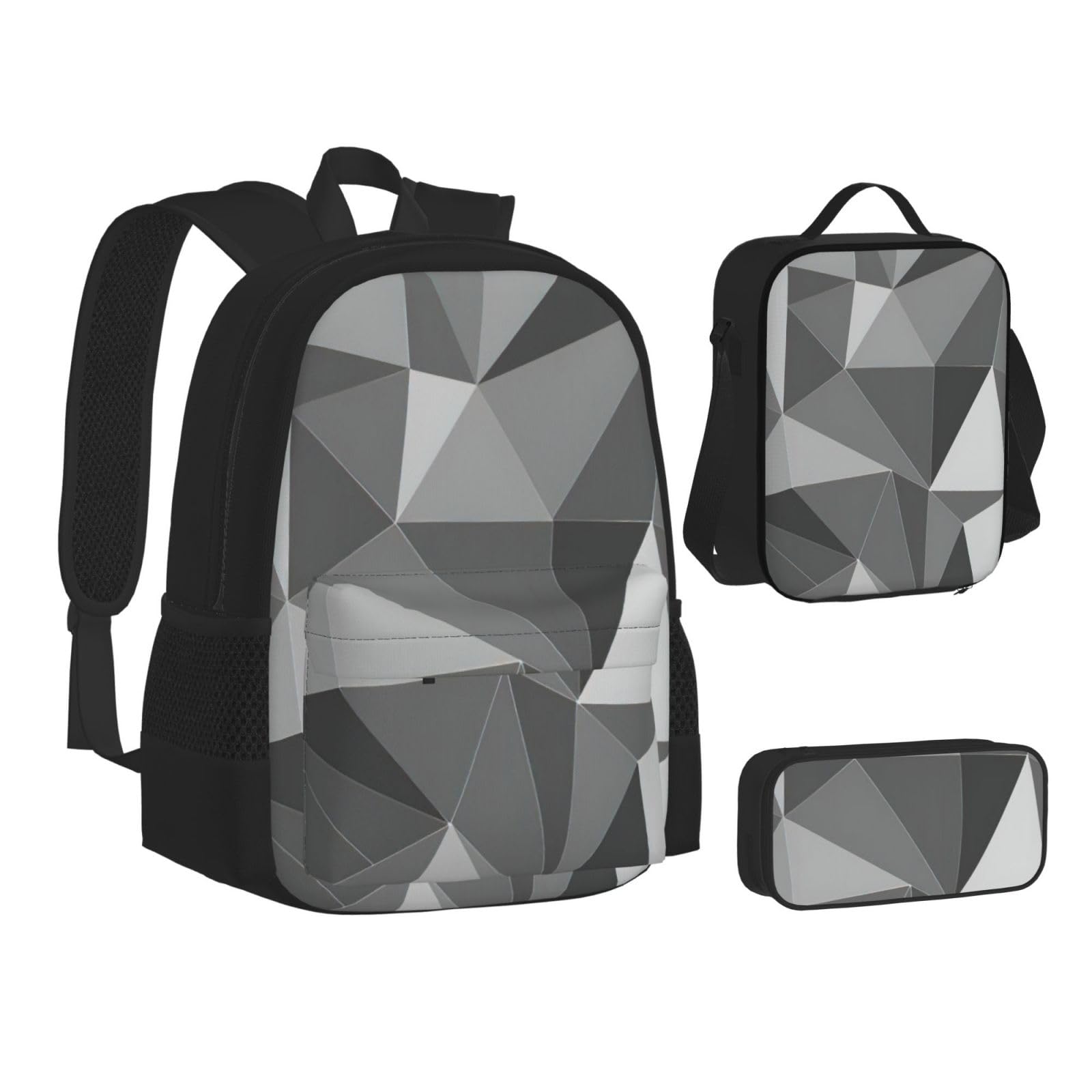 Zaino, borsa portapranzo, astuccio, set da 3 pezzi, per lavoro e