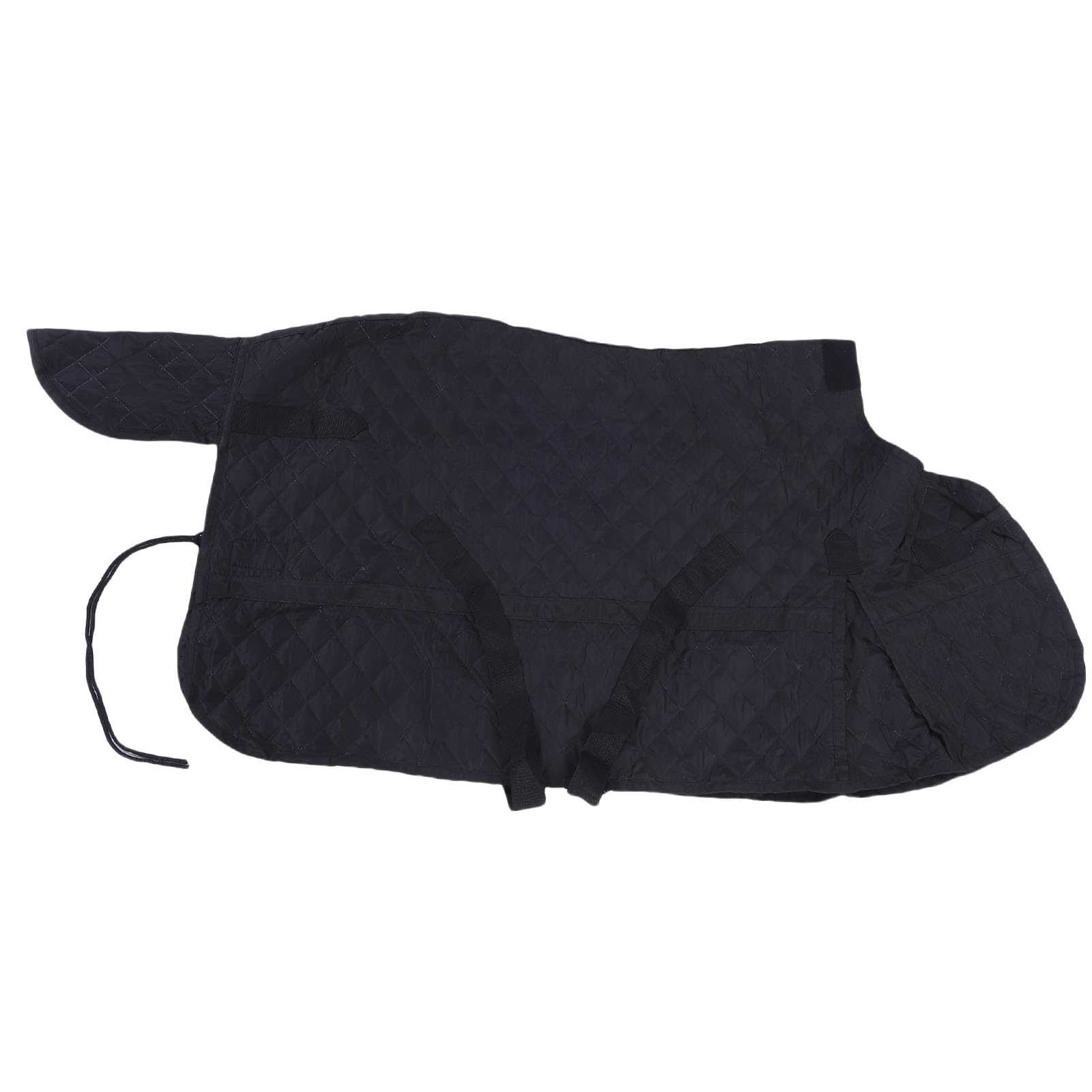 Coperta per cavallo regolabile, impermeabile, materiale imbottito in pongee, per uso in tutte le stagioni, nero