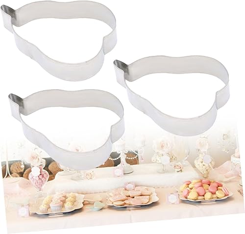 Miniatura 5 de 3 piezas de acero inoxidable en forma de pera cortadores de galletas para hornear bricolaje antiadherentes Fondant chocolate pastel moldes multiusos