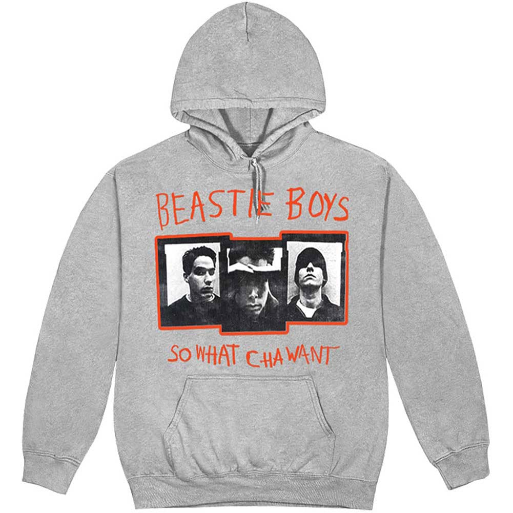 The Beastie Boys Hoodie So What Cha Want Official Mens Grey Pullover M