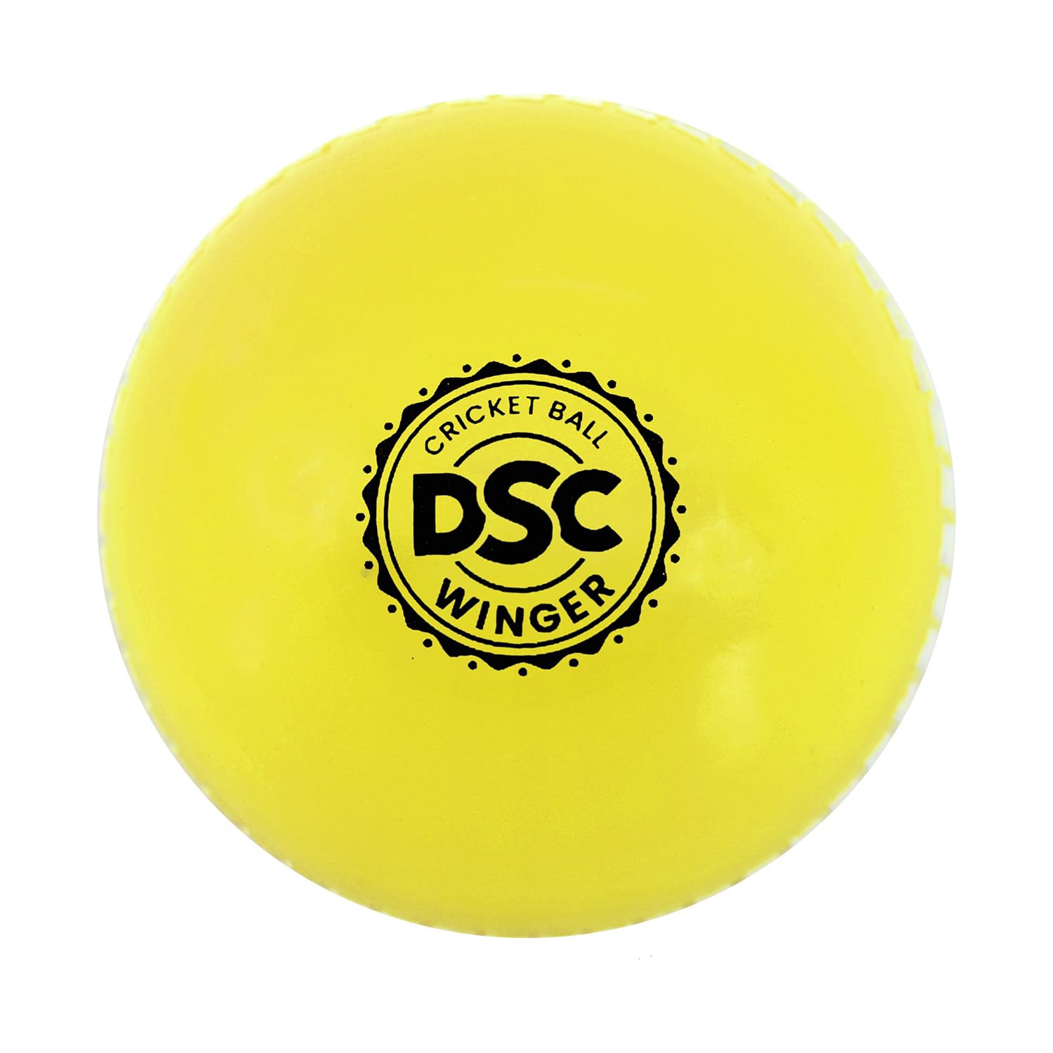 DSC Winger I10 Cricket Ball | Color: Yellow | Size: Standard | Material: Rubber | Lightweight | Durable Construction | Suitable for Indoor/Outdoor Training-image-30
