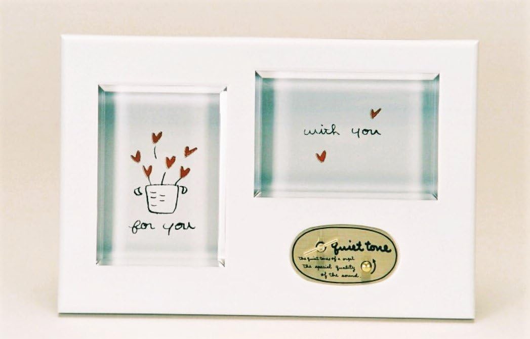 Ikeda 67005 Music Box Photo Frame, Dual Museum (White) Gen Hoshino Love