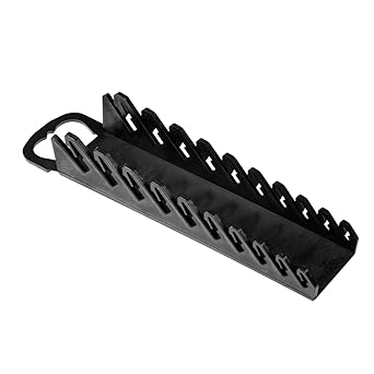 Ernst Manufacturing Gripper Stubby Wrench Organizer, 10 Tool, Black