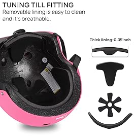 JBM Skateboard Helmet - Lightweight, Adjustable & Ventilated Helmet for Scooter, Roller Skate, Inline Skate