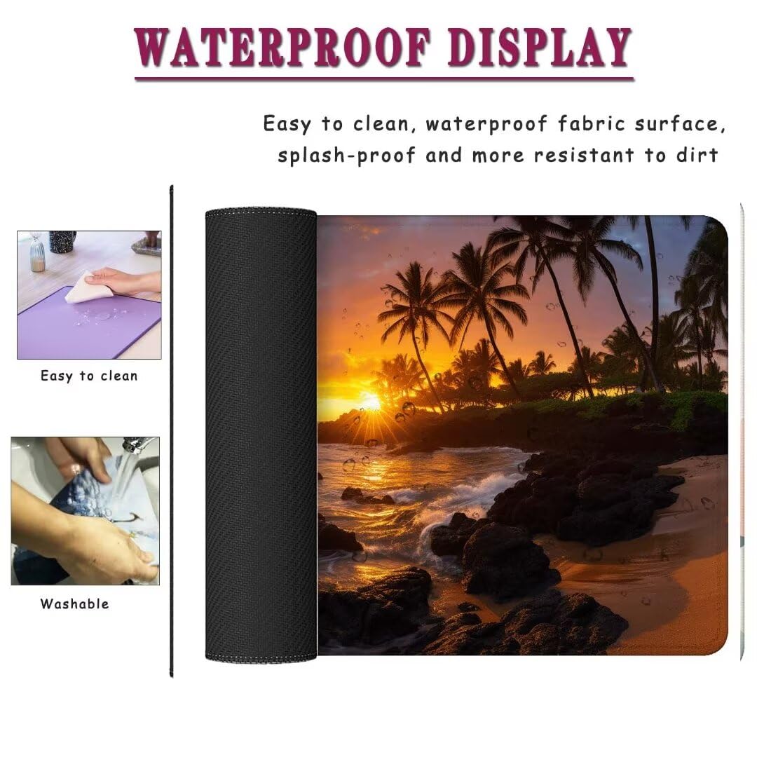 Alfombrilla Ratón Sunset Art, Mousepad Alfombrilla Raton Gaming XXL 1600x800x4mm Mouse Desk Mat Gamer para Gaming Tapete Escritorio Mujer Almohadilla Raton Mouse Pad Base de Goma Antideslizante S-1110