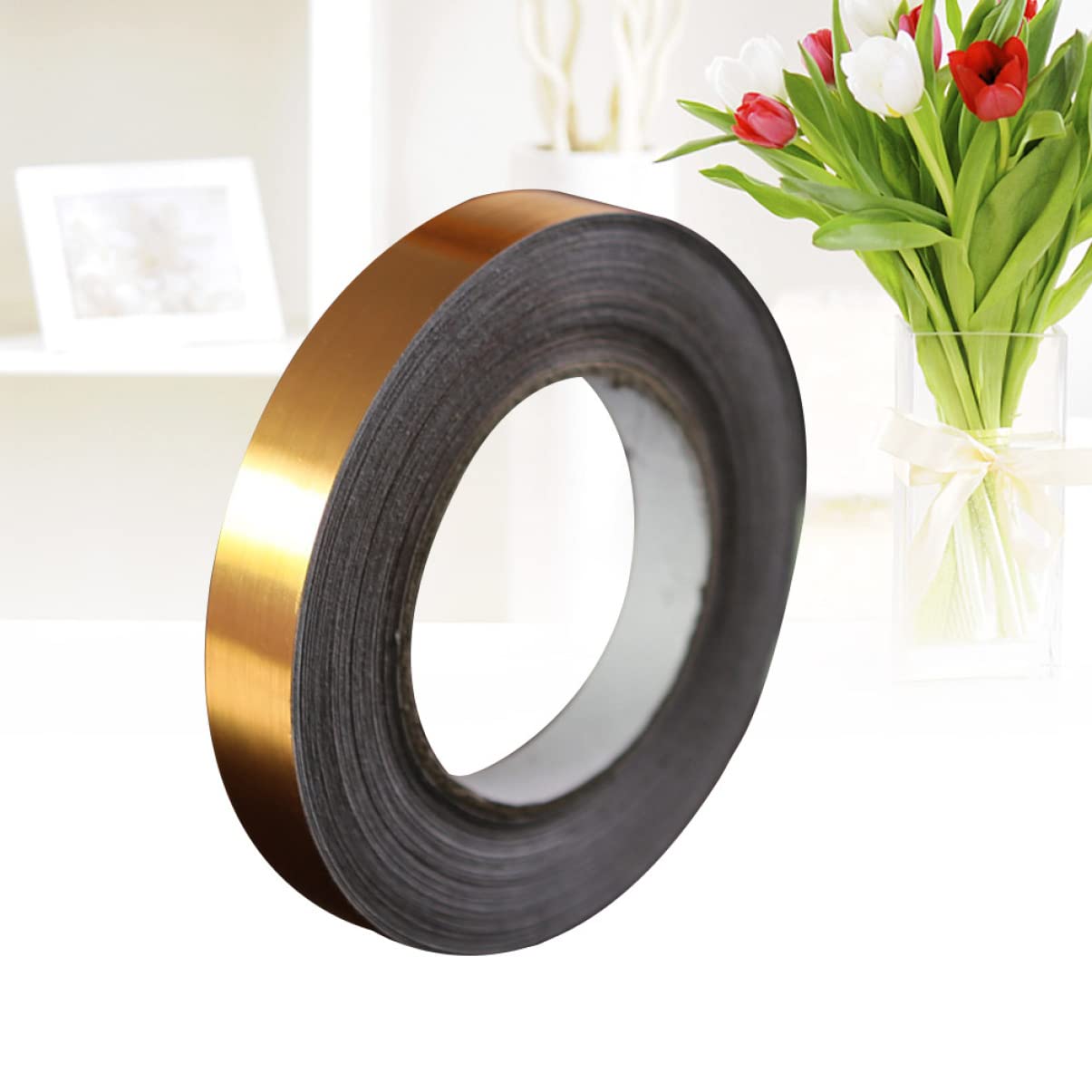 Levemolo High Gloss Decal Tape for Tile 2cm Wide 50m Long Self-Adhesive Easy to Apply Waterproof Heatproof for Living Room Floors and Walls