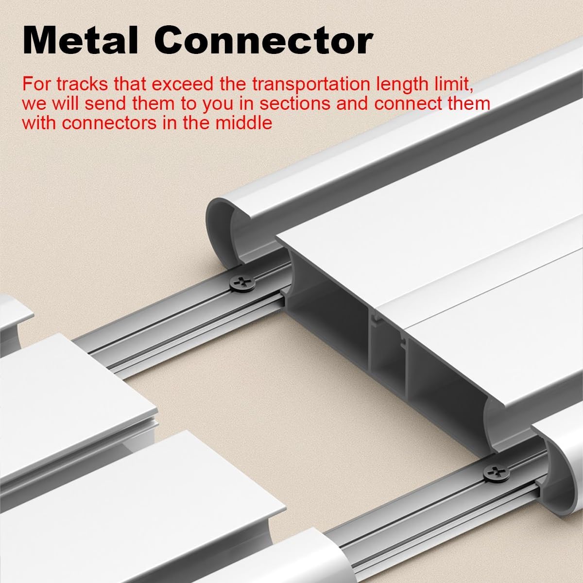Curtain Track System,Heavy Duty 7.5FT Aluminum Double Track Sliding Ceiling Rail Set - White Room Divider Solution for Living Room & Bedroom, Perfect for Space Management and Modern Decor
