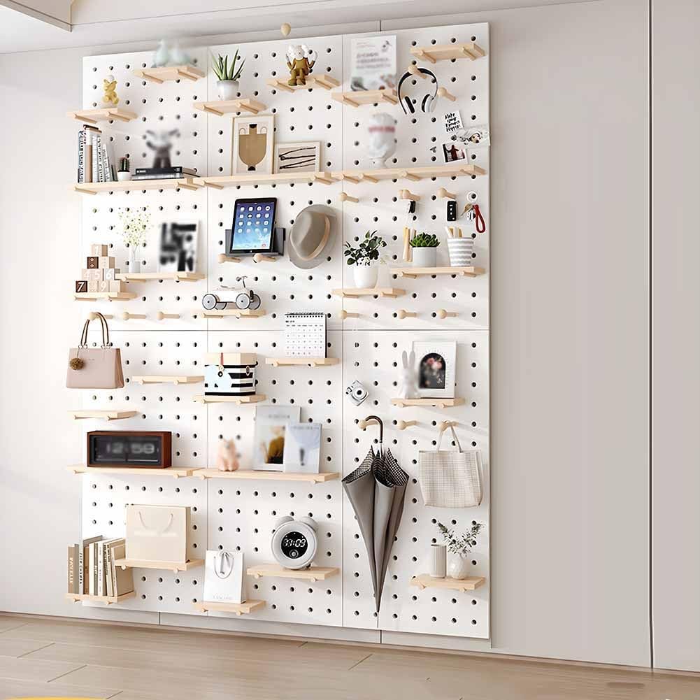 12mm Thick Wooden Combination Kit - Wall Mounted Organizer for Home, Office, Garage & Gaming Setup - Versatile Storage Solution for Tools & Accessories
