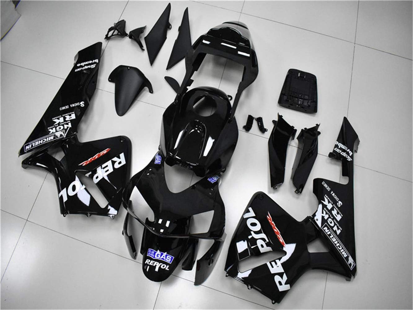 US STOCK Glossy Black Fairing Fit for HONDA 2003 2004 CBR600RR CBR 600 RR Injection ABS Plastics Aftermarket Bodywork Bodyframe Kit Set 03 04 A054