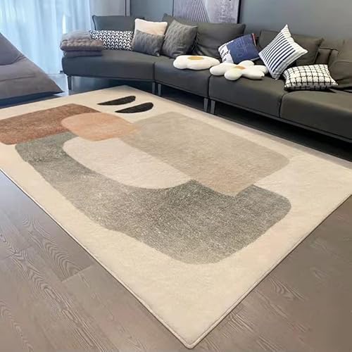 「Tuokus」カーペット イミテーションカシミア じゅうたん 洗える ラグ 絨毯 ラグマット 3畳4畳5畳6畳 防ダニ センターカーペット かわいい 抗菌 消臭 シャギーラグ 滑り止め付き ふわふわ サラサラ 長方形 夏秋冬 120*160cm