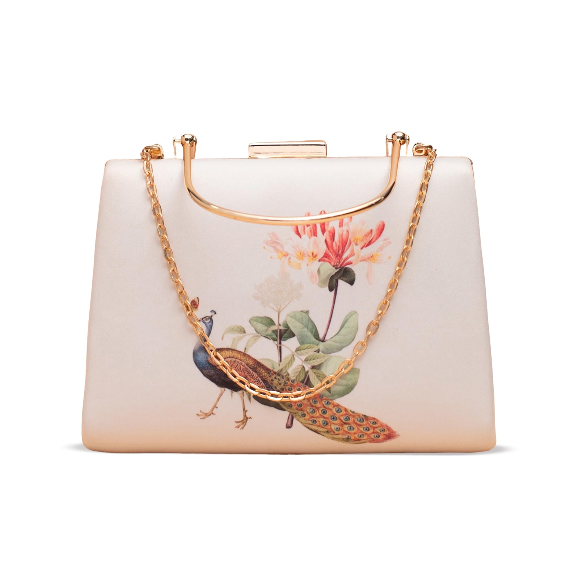 Printed Clutch Bag for Women with Detachable Strap-image-7