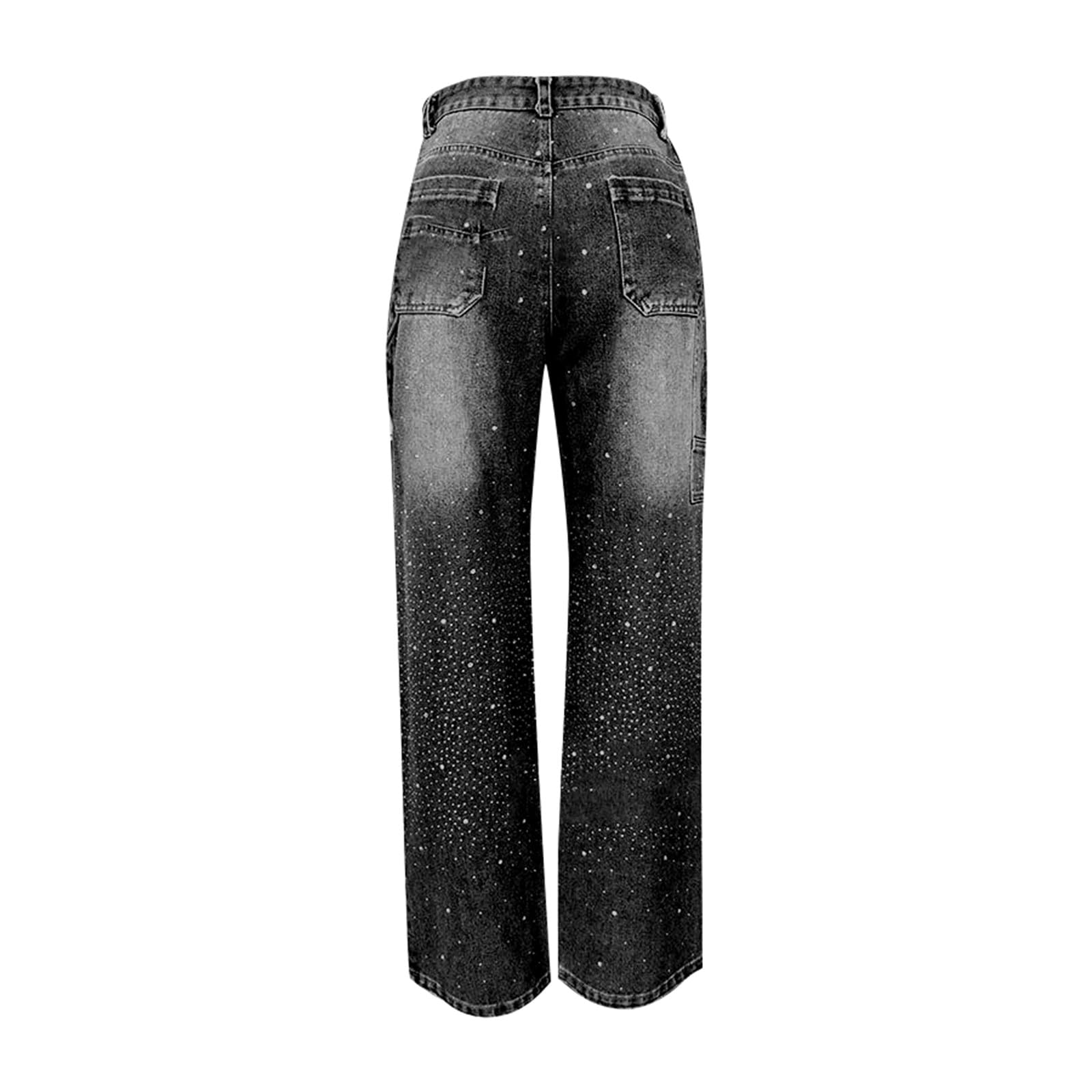 Vaqueros Mujer Anchos Tejanos Primavera Ropa Invierno Ligero Elasticos Pantalones Tallas Grandes Pantalón Rectos Casual Pantalon Vaquero Baggy