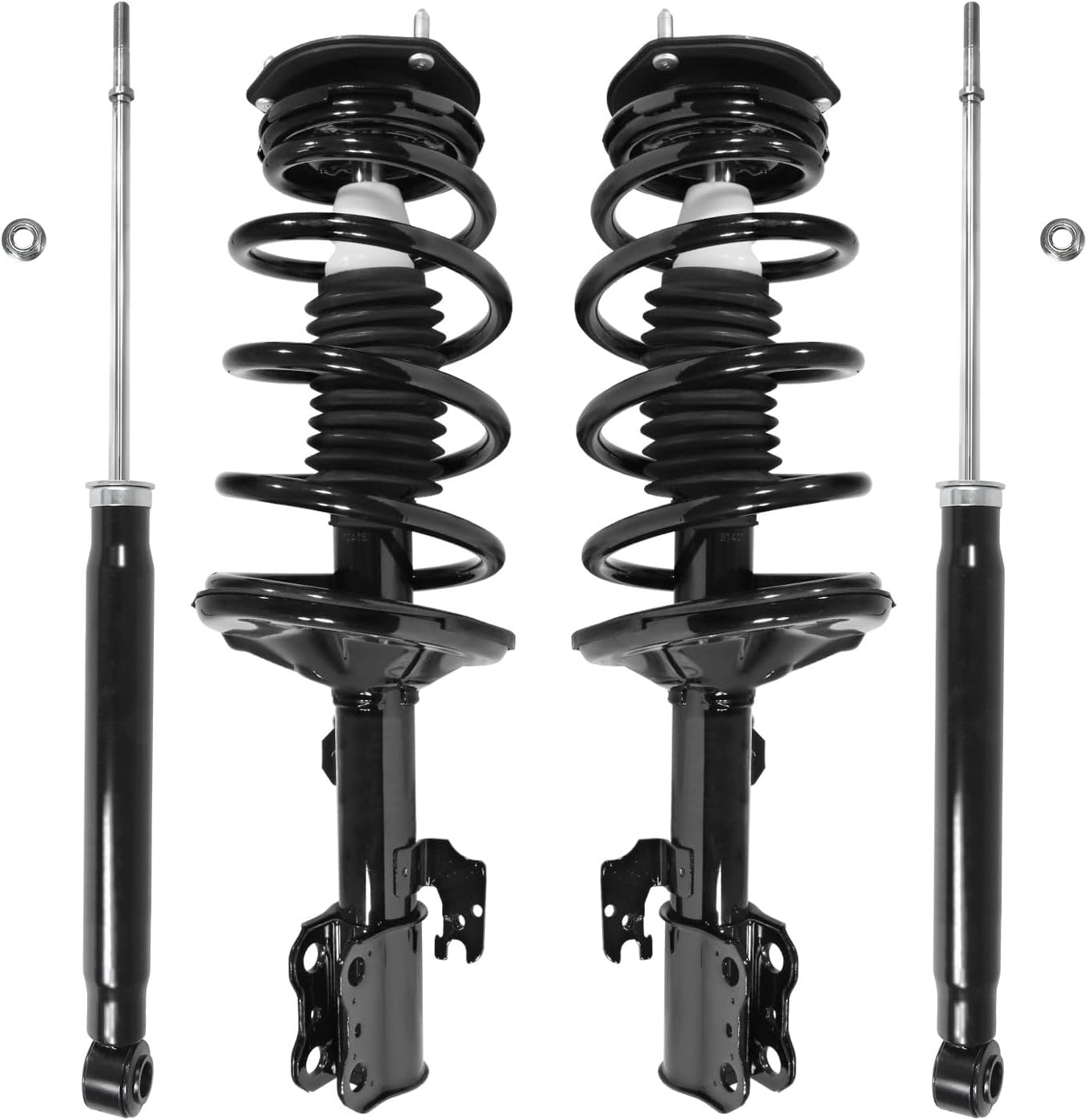 Front Quick Complete Struts Assembly & Rear Shocks Absorbers Replacement for 2004-2006 Toyota Sienna (Set of 4)