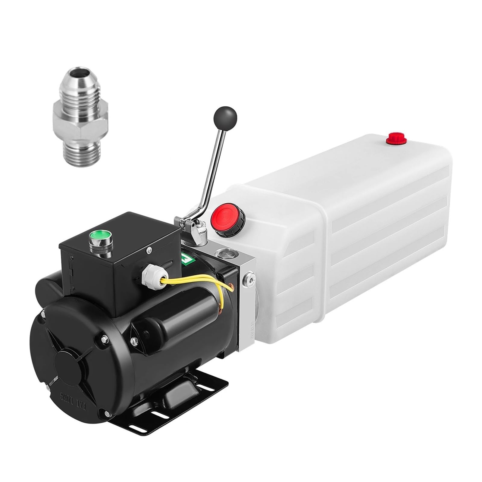 Hydraulikpumpenaggregat, elektrische Hydraulikpumpe für Kippanhänger, mit 10-Liter-Tank, geeignet für Hebebühnen, Rampen, Kippanhänger, Kipper und schwere Hebe- und Kippanwendungen.
