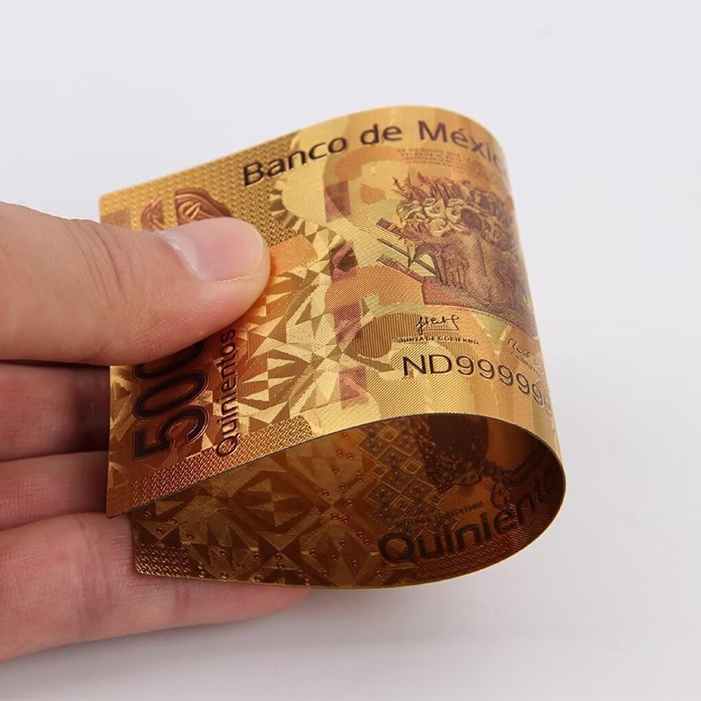 Amazon.co.jp: ゴールドメキシコペソ紙幣、1 500 1000ペソ金メッキ紙幣