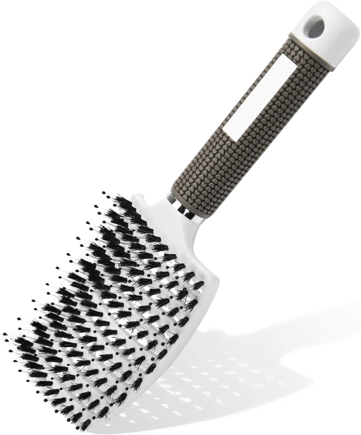 McMola Hair Brush, Boar Bristle Paddle Hairbrush for Women, Soft Massage Hair Comb, Detangle Hair Brush for Long Thick Curly Hair, Reducing Hair Breakage and Frizzy