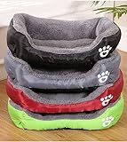 OUYUNKKA Hundebett Hundekissen (S, 43 x 32 cm) Viereckig Rosarot Hundesofa für Mittelgroße und Kleine Hunde und Katzen, Flauschig Weich Katzenbett Katzenkissen Hundebett für Französische Bulldogge