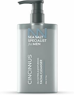 Cincinnus Oil Control & Moisturizing Facial Cleanser for Men | Deep Cleansing Face Wash with Sea Salt, Centella & Salicylic Acid | Controls Excess Oil | for Oily & Acne-Prone Skin | 210ml