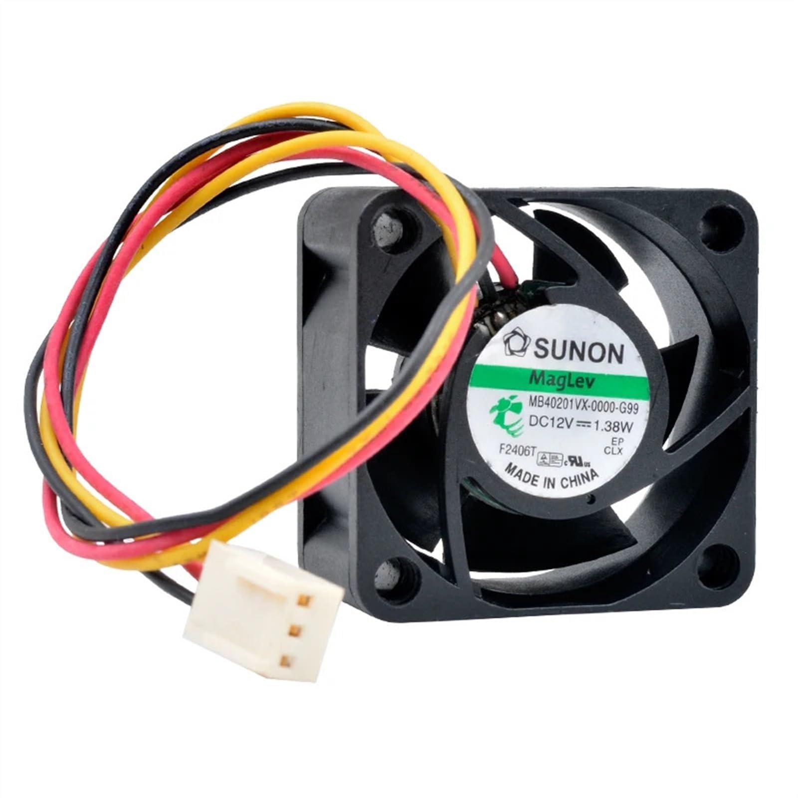 FCARUMIQP MB40201VX-0000-G99 4cm 40mm Fan 40x40x20mm DC12V 1.38W 3pin Cooling for 1U Power Supply