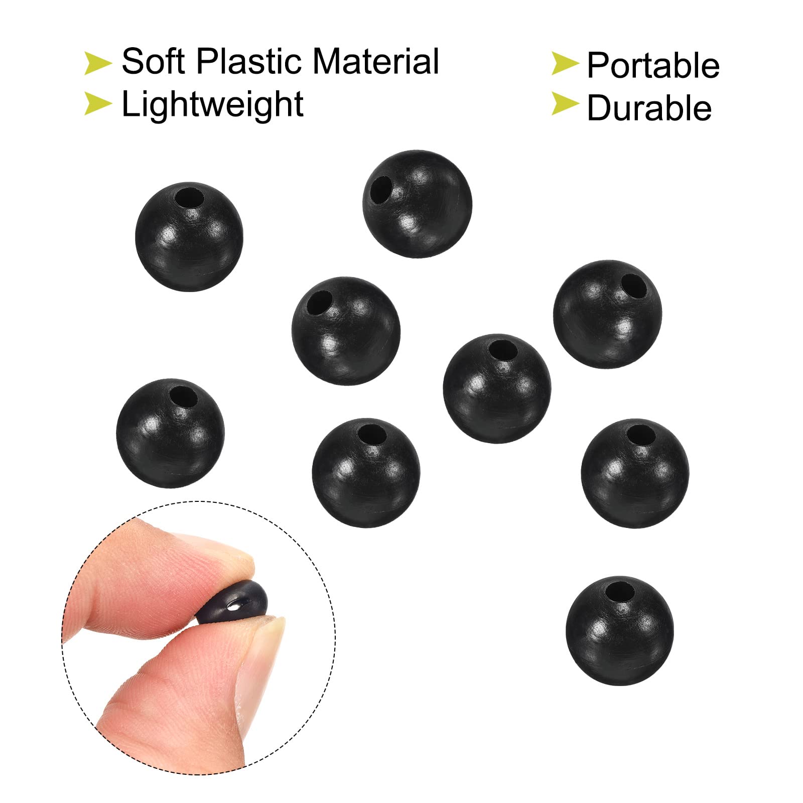 Amazon | PATIKIL 8mm 釣りビーズ 200個 軟質プラスチック 釣り餌 卵