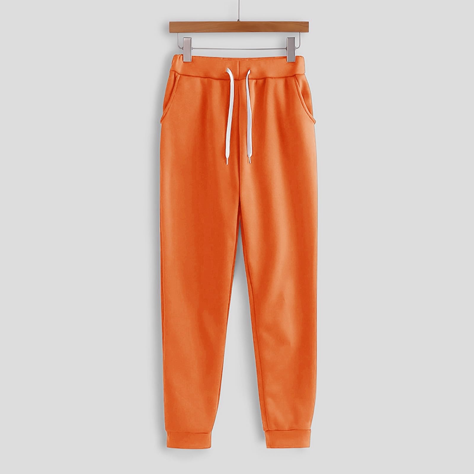 Tenue de loisirs pour femme - Ensemble pyjama côtelé - 2 pièces | Sweat à capuche à manches longues et longue taille élastique, pantalon de loisirs, pyjama avec cordon de serrage et poches
