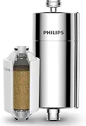 Philips Filtro de Chuveiro, Amaciante de Água com Malha Dupla e Material KDF Certificado NSF, Reduzindo Cloro/Impurezas/Sedimentos de Ferrugem para Chuveiro