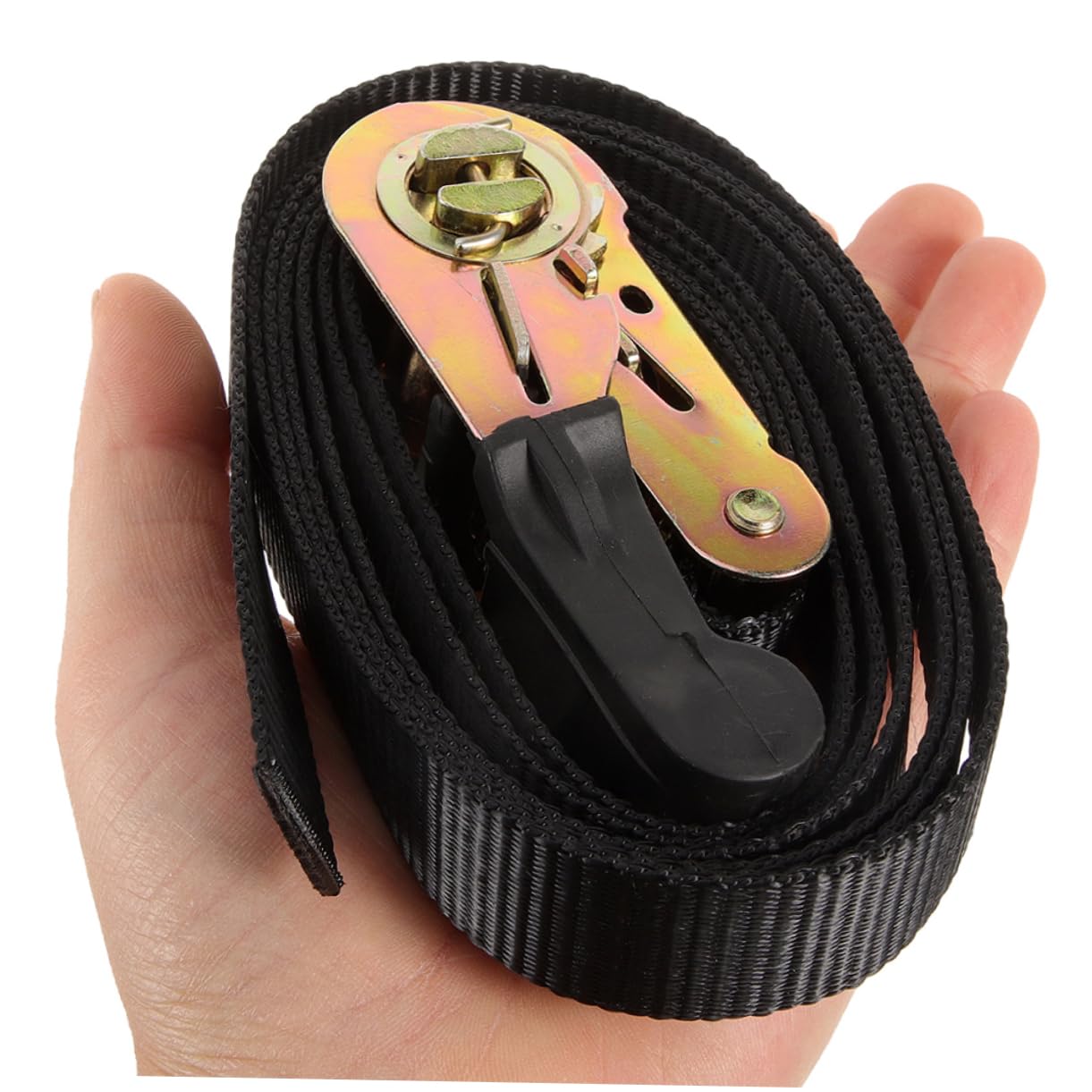 MAGICLULU Lot De 4 Sangles à Cliquet Robustes 2,5 Cm x 2 m pour Arrimage Sécurisé De Chargement, Fixation Solide pour Motos, Remorques Et Camions, Usage Automobile Et Transport Professionnel