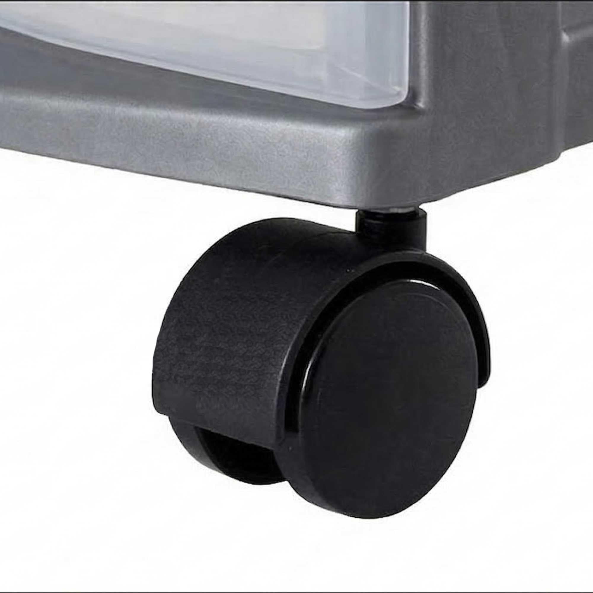 Rotho Sundis 4155002 Optimo Cassettiera 4 cassetti Polipropilene Argento 38 x 30 x 85,5 cm | Grigio, facile da spostare, ideale per l'archiviazione in ufficio, lezioni, documenti, materiale di consumo