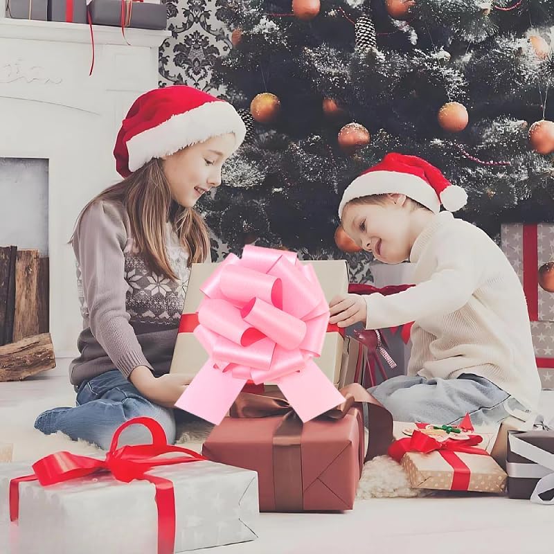 12" Large Pink Bow,1pcs Glitter Big Gift Bow Big Bow for Bike Bow for Present Bow for Large appliances,Bikes,Table Decorations and Party Events Decoration (Pink) - Image 3