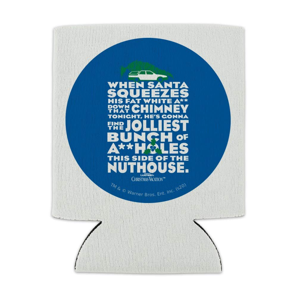National Lampoon's Christmas Vacation Jolliest Bunch Can Cooler - Drink Sleeve Hugger Collapsible Insulator - Beverage Insulated Holder
