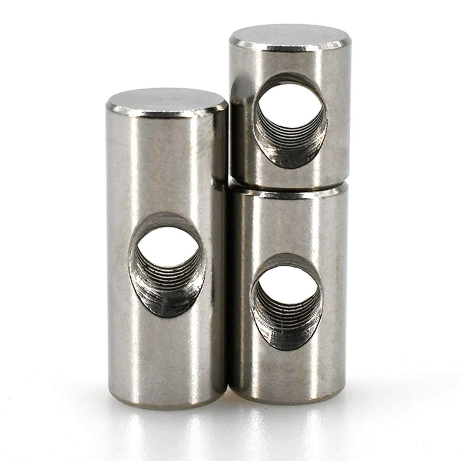 YDHSIKK Barrel Nuts, SS304 Barrel Nuts M4-M8 Cylindrical Pin Dowel Thread Cross Hole Hammer Embedded 5 10 20Pcs(20pcs,M5 8x14)